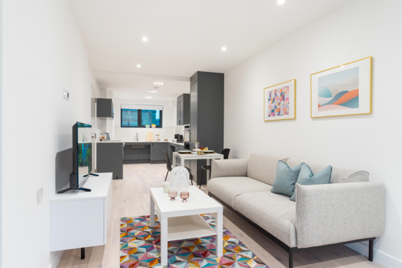 A spacious, smart living and dining area