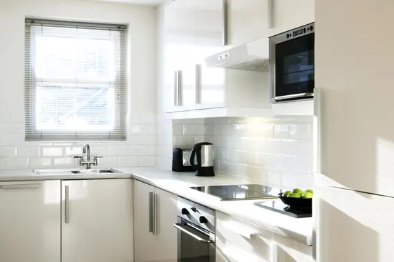 Each apartment has a fully equipped kitchen