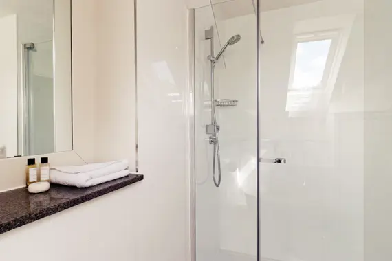 A typical bright and modern shower room