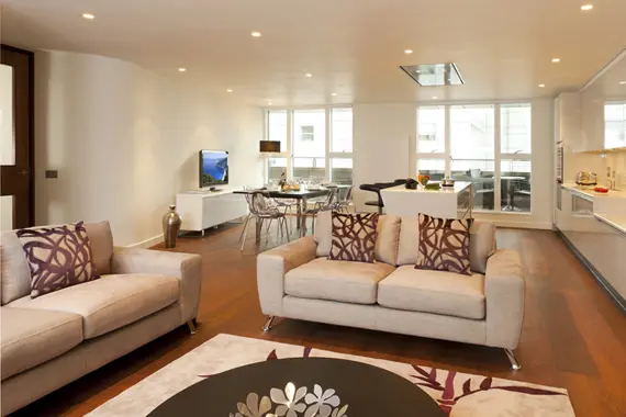 A spacious and inviting open plan living space