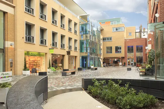 The exterior of the St Martins Apartments building