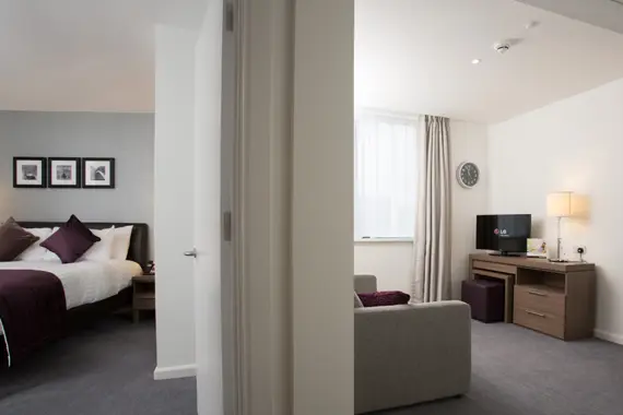 A modern, spacious one bedroom suite
