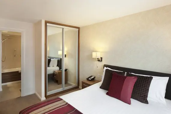 The bedrooms have good storage space