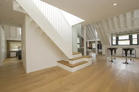 A typical spacious and welcoming open plan hallway at Arne Street Apartments