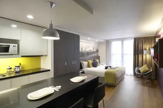 A sleek, modern kitchen