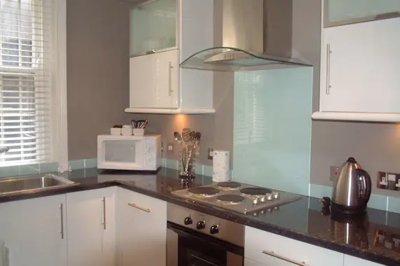 A sleek, modern kitchen