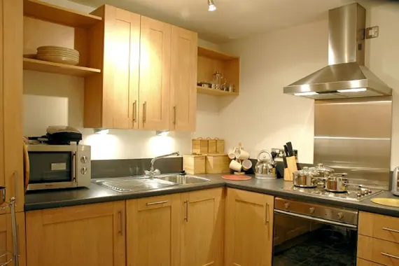 A contemporary, fully equipped kitchen