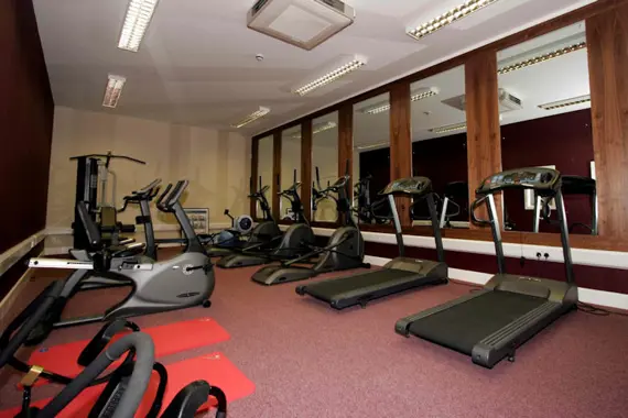 The gym at Lime Square Apartments