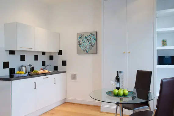 A bright kitchen and dining area