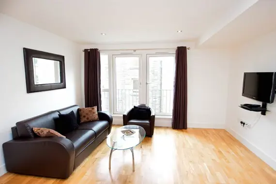 Open plan living at Staycity Edinburgh West End Apartments