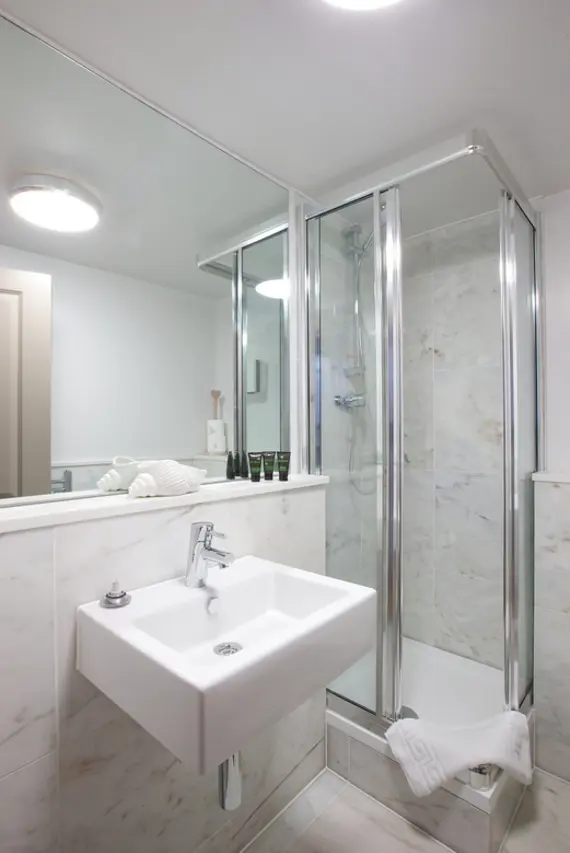 A typical bathroom at Fitzrovia Apartments