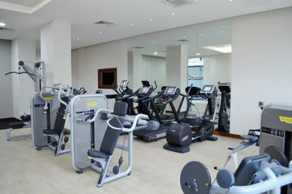 The gym open for use for residents at Dickens Yard