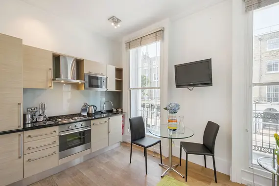 An open plan Kitchen and dining area
