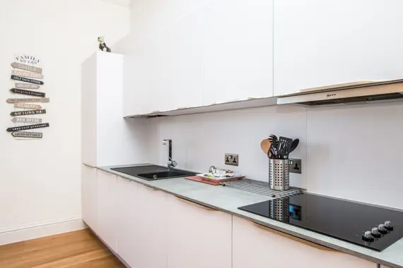 A sleek, modern kitchen