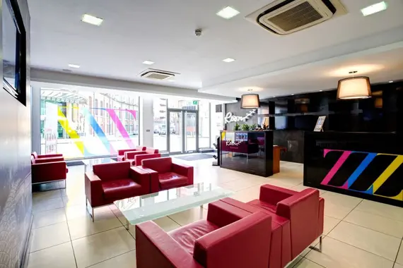 The bright, welcoming reception area