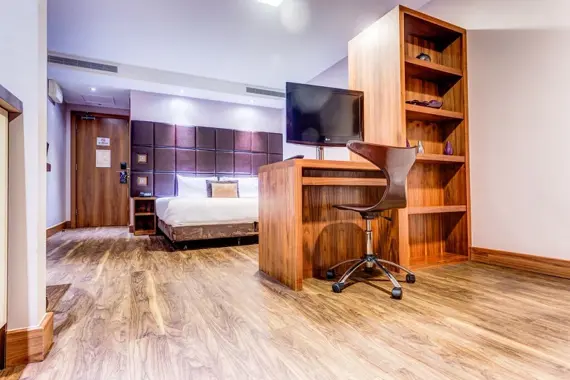 The Roomzzz Leeds apartments are decorated to a high standard