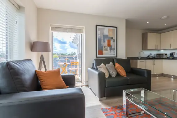 A spacious, comfortable living area