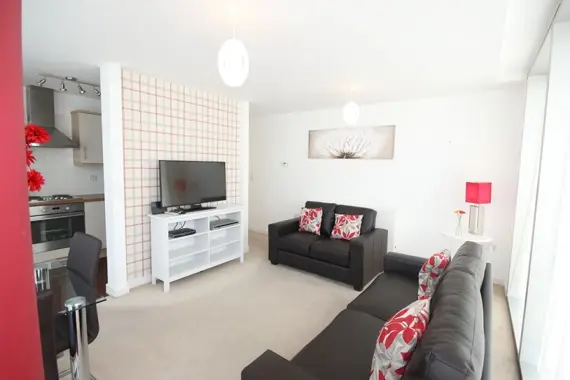 A lovely, light living space in a two bedroom apartment