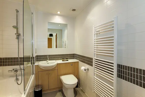 A clean, lovely bathroom