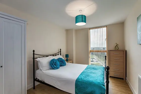 A double bedroom in a typical apartment