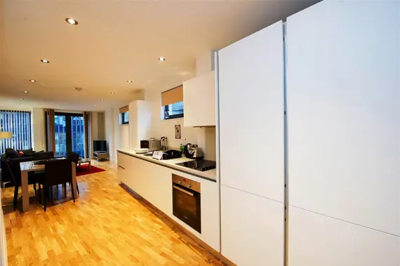 A sleek, fully equipped kitchen