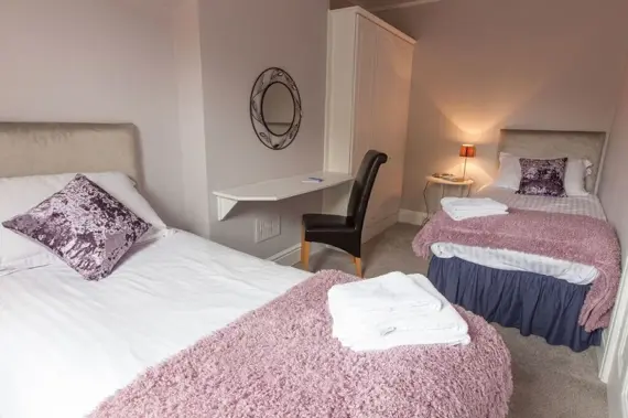 The comfortable twin bedroom